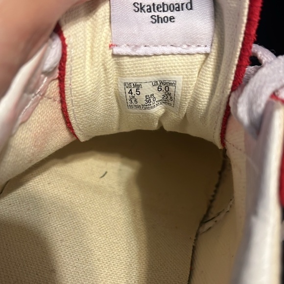 Vans Retro Sport- Suede Racing Red classic white sneakers size 6 - Picture 11 of 13